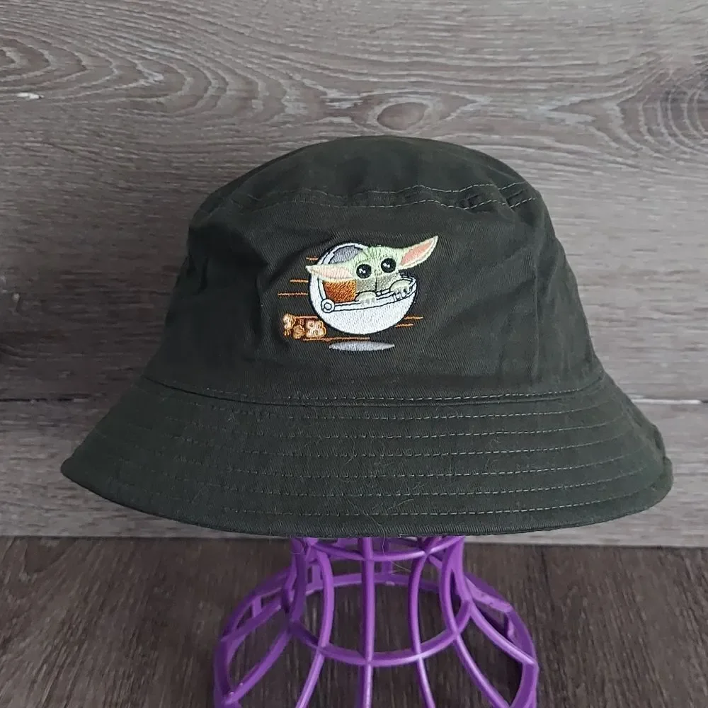 Star Wars Green Bucket Hat with Baby Yoda Embroidery